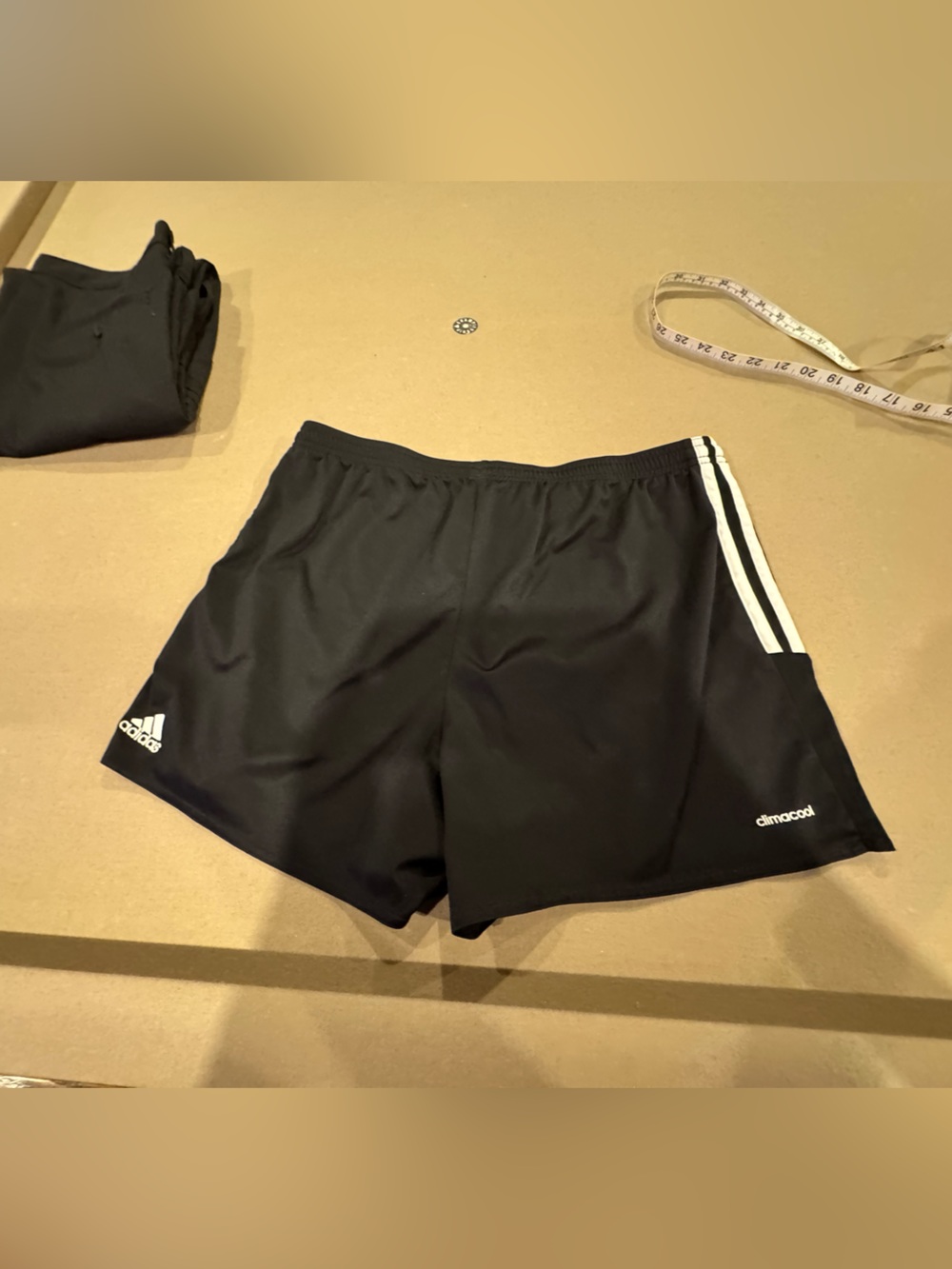 adidas climacool Black Shorts with White Side Stripes M soccer